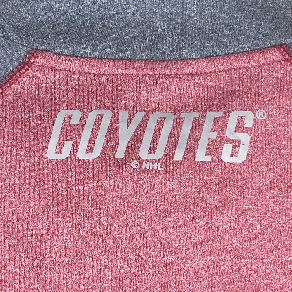 NHL Arizona Coyotes Quarter Zip‎ Pullover Mens XL Maroon Gray Heathered 1145318